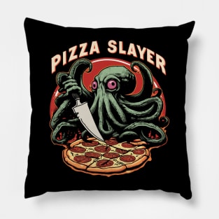 Pizza slayer horror lovecraft octopus cthulu Pillow