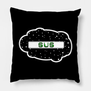 Green Sus! (Variant - Other colors in collection in shop) Pillow