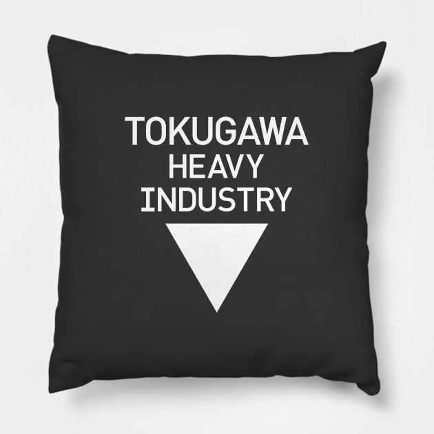 TOKUGAWA HEAVY INDUSTRY [white - clean] Pillow by DCLawrenceUK