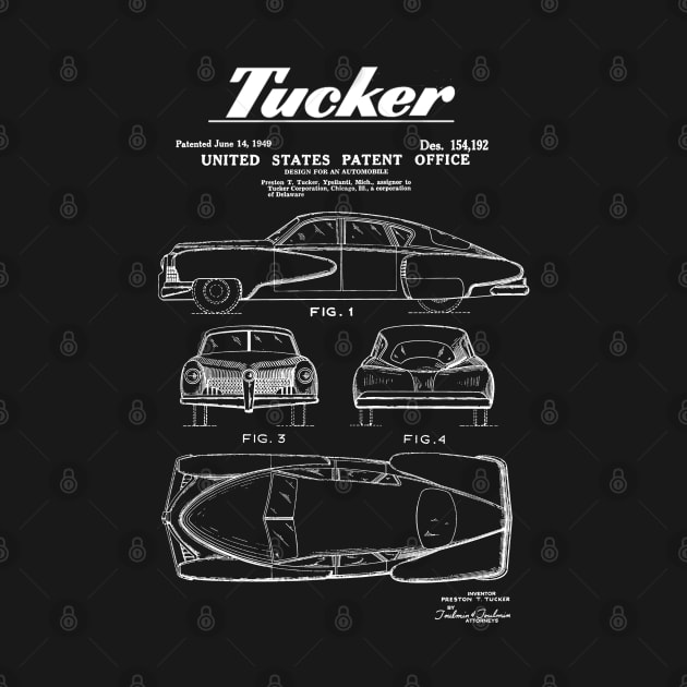 Tucker Automobile Patent White by Luve