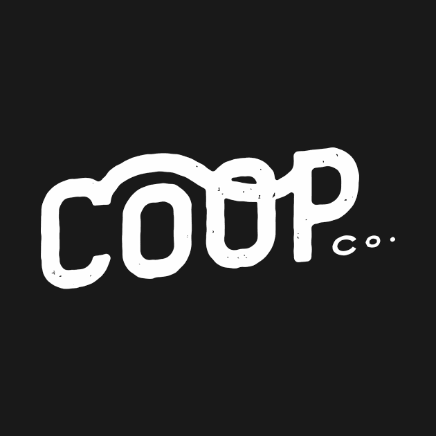 COOP CO Wordmark in White by coopdesignco