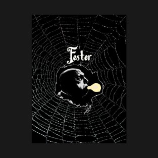 Uncle Fester - Light Bulb With Spider Web Background. T-Shirt