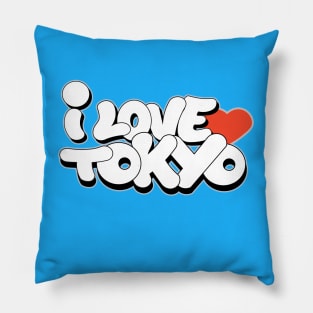 I Love Tokyo graffiti style Pillow