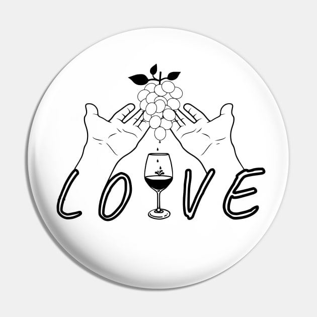 Wine love Pin by UMF - Fwo Faces Frog