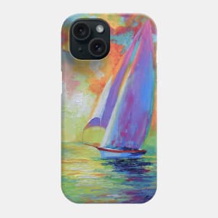 Sailboat in the sea Phone Case