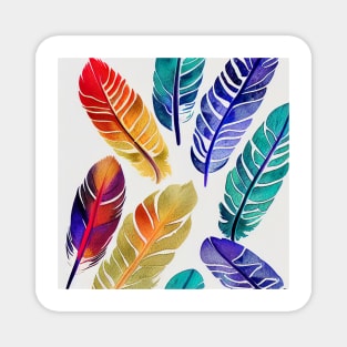 Feathers watercolor Magnet