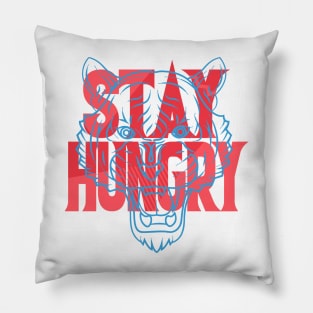 Stay Hungry Siren Red Sneaker Art Pillow