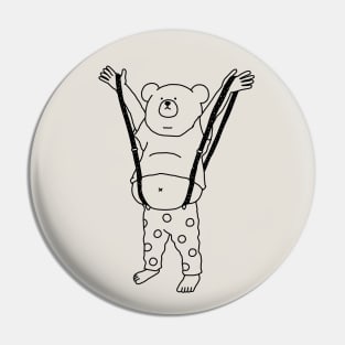Suspenders Bear Pin