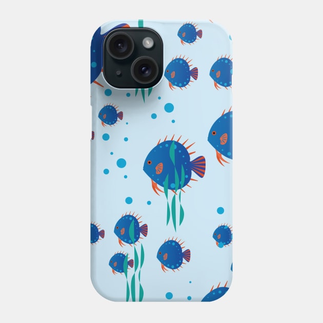 Sea Fish Pattern Background Seamless Phone Case by MichelMM