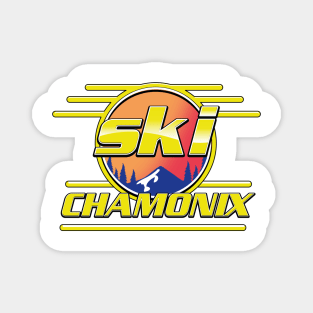 ski Chamonix 80s logo Magnet