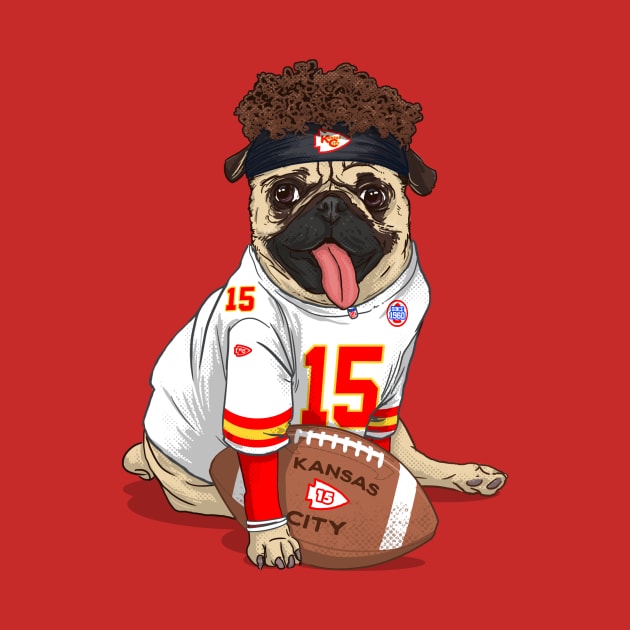 Pug Mahomes by flowwestprintandapparel