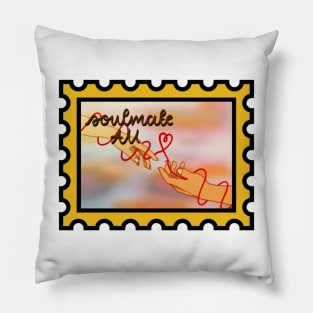 Soulmate AU Postage Stamp Pillow