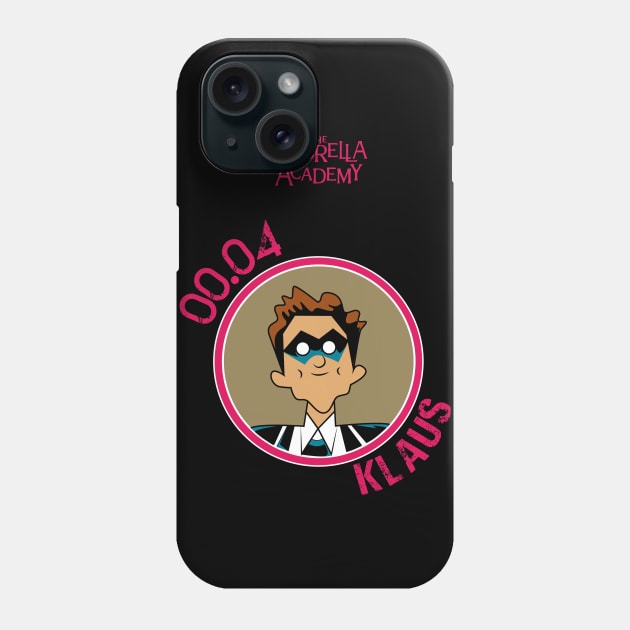 UMBRELLA ACADEMY: KLAUS CARTOON (PINK) Phone Case by FunGangStore