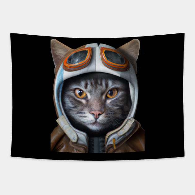 My cat is like a warrior, he is not afraid of anything. I love my cat. Tapestry by MariooshArt