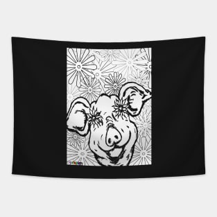 Petals Pig Tapestry