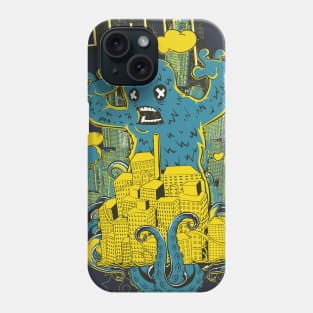 Monster Attack Cartoon Graphic Phone Case