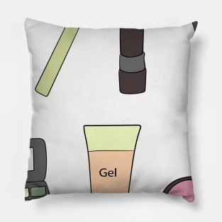 Cosmetics for women, collection. Pillow