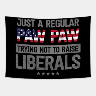 Regular Paw Paw Raise Liberals USA Flag Father's Day Tapestry