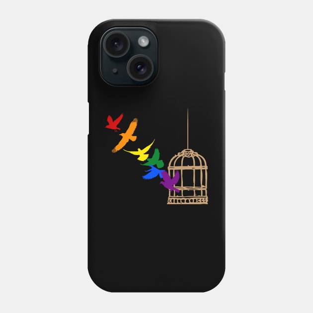 Rainbow Birds Phone Case by Fusti