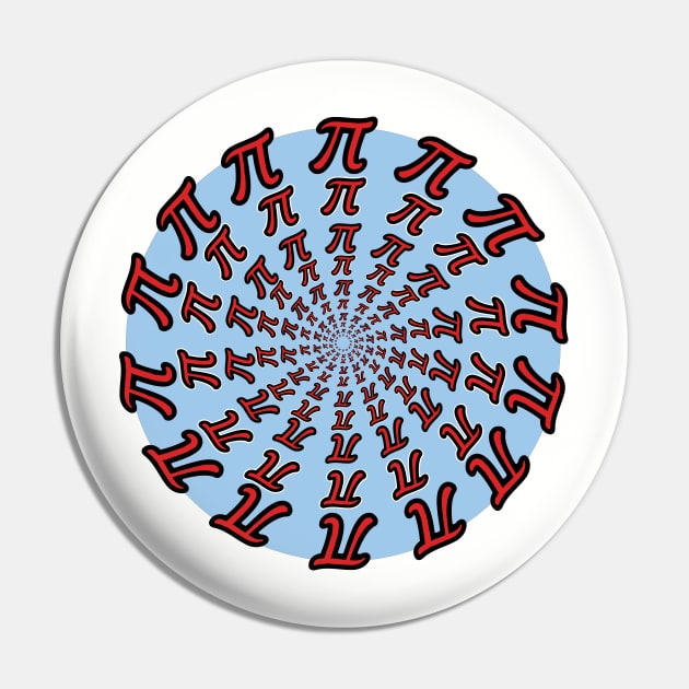 Concentric Circles Pi Infinity Pin by ellenhenryart