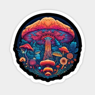 Psychedelic Mushroom Mandala Magnet