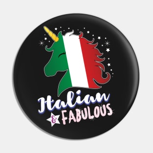 Italian & Fabulous Unicorn Pin