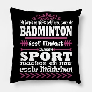 Badminton Sport Schläger Doppel Mädchen Geschenk Pillow