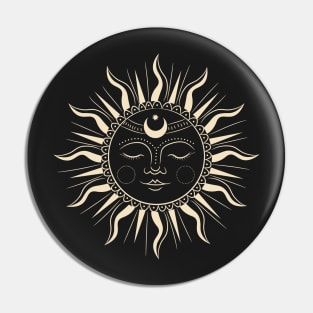 Spiritual Bohemian Sun Symbol Boho Hippie Pin