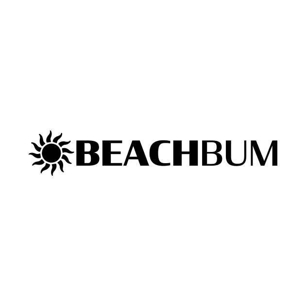 Beach Bum: Sun (Black) by Long Legs Design