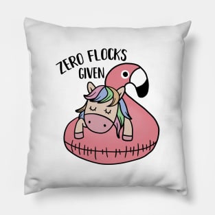 Zero Flocks Given Unicorn Flamingo Pillow