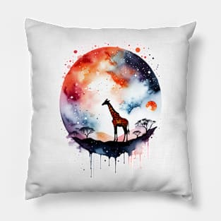 Abstract Cosmic Giraffe Pillow