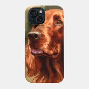 Irish Setter Watercolor Portrait Phone Case