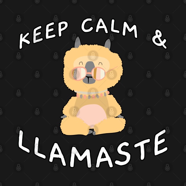 Keep Calm And Llamaste Pose 1 by Shawnsonart