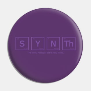 Synth Periodic Table of Synthesizer Pin