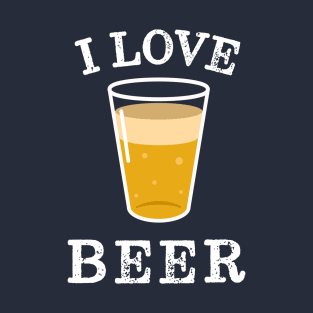 I Love Beer Retro Vintage T-Shirt