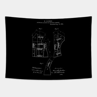 Adjustable Pattern for Drafting Garments Vintage Patent Hand Drawing Tapestry