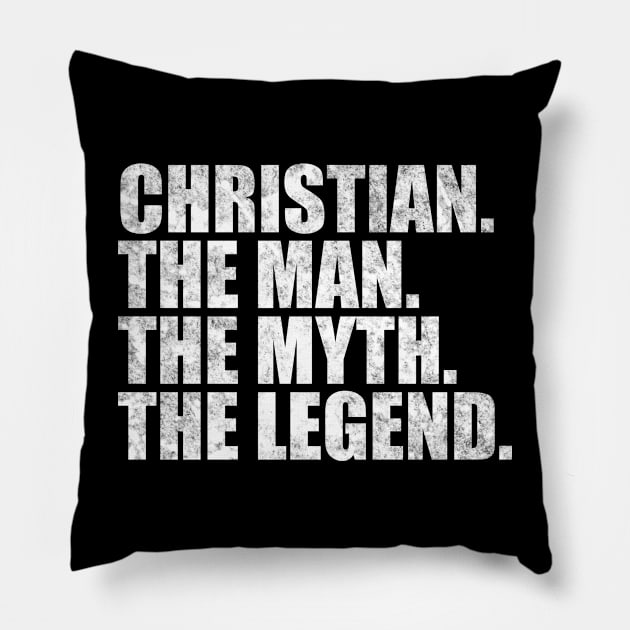 Christian Legend Christian Name Christian given name Pillow by TeeLogic