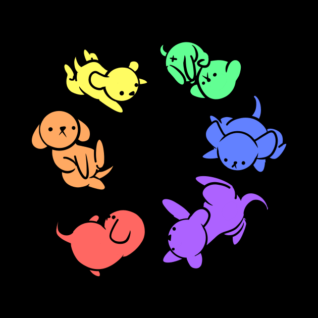 Rainbow Puppies - Loop by Jossly_Draws