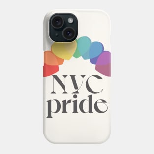 NYC Pride / / Typographic Rainbow Heart Design Phone Case