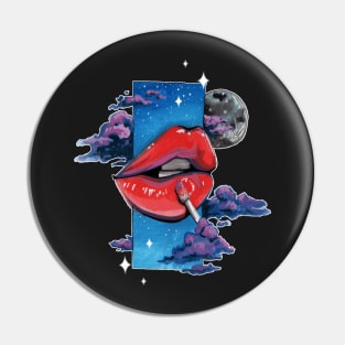 Copy of Red Lip Gloss on Black Pin