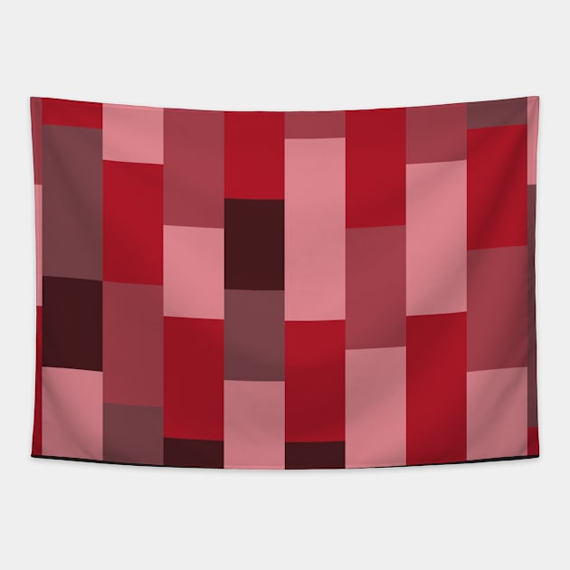 Abstract striped bars red Tapestry by Russell102