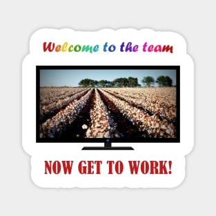 Modern Cotton Fields Life Magnet