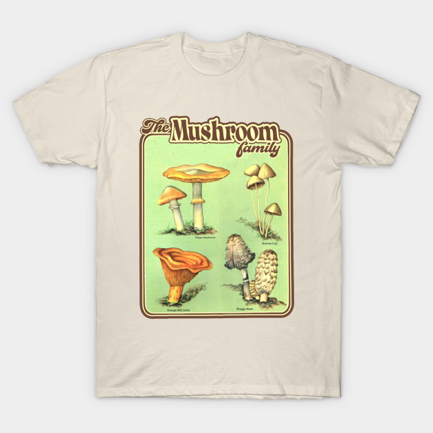 Mushroom Family - Vintage Retro Shroom Aesthetic - Shrooms - T-Shirt