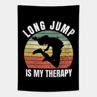 Long Jump Funny Tapestry