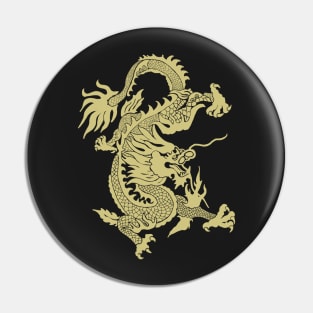 Gold Chinese dragon Pin