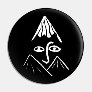 Mountain Face Pin