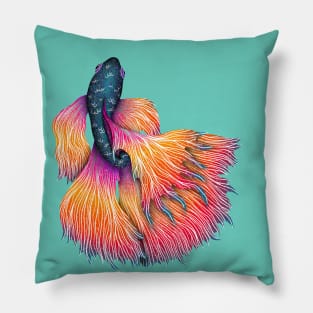 Bright Beta Fish Pillow