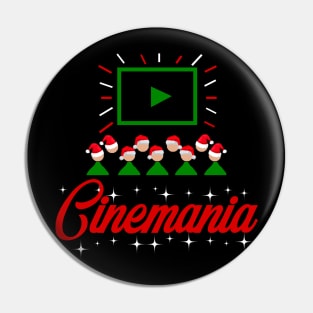 Cinemania Festive Logo T-Shirt Pin