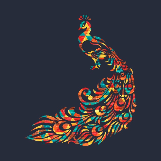 Peacock Beauty Abstract by i2studio