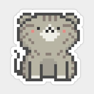 Pixel Quiet Scottish Fold Olive Tabby Cat 30 Magnet